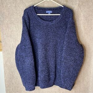 BAREFOOT DREAMS CozyChic Heavy Crewneck Sweatshirt Blue Plus Size 3X Soft